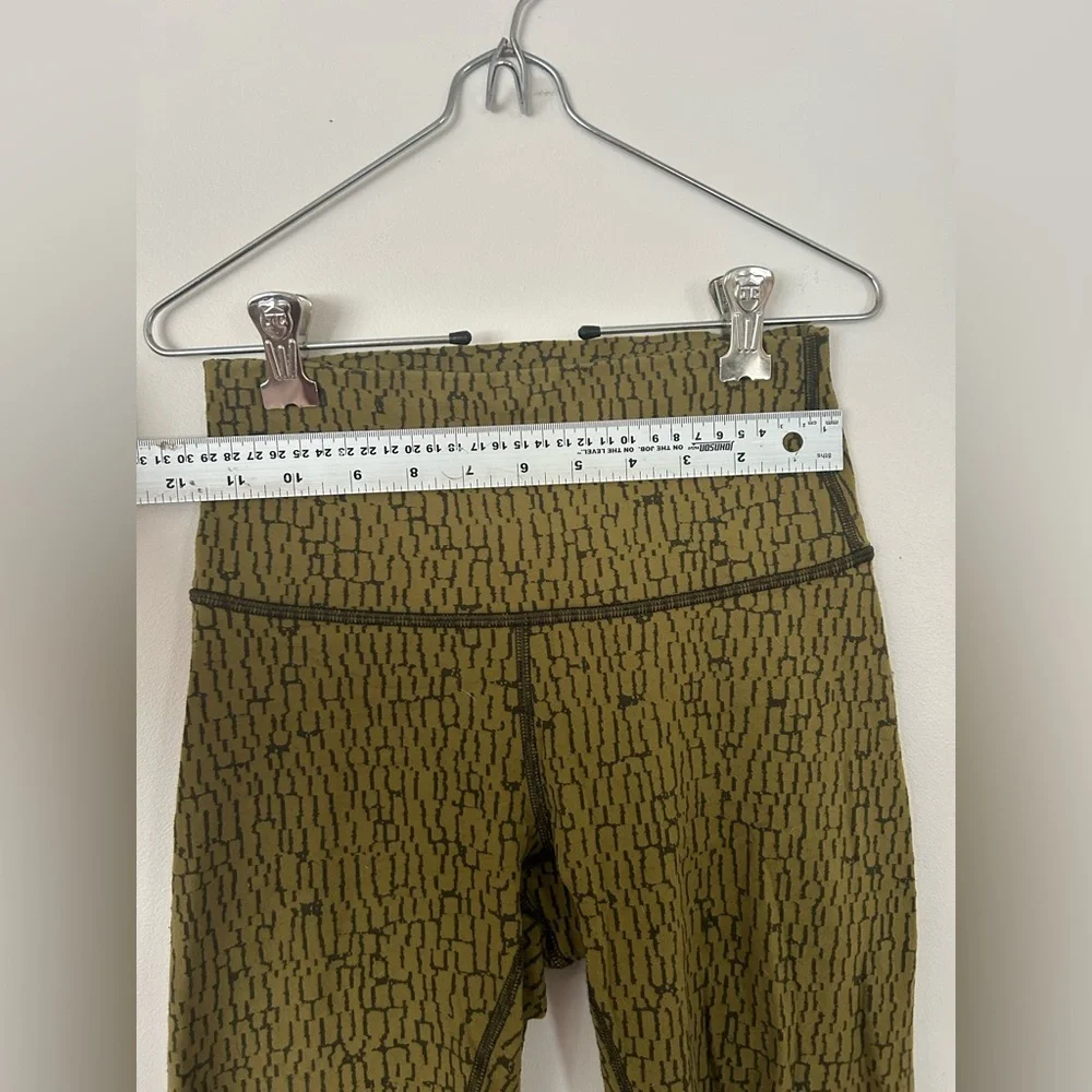 Lululemon Wunder Under High Rise Tight 28" Jacquard Green Leggings Size 4 - Picture 3 of 7
